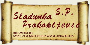 Sladunka Prokopljević vizit kartica